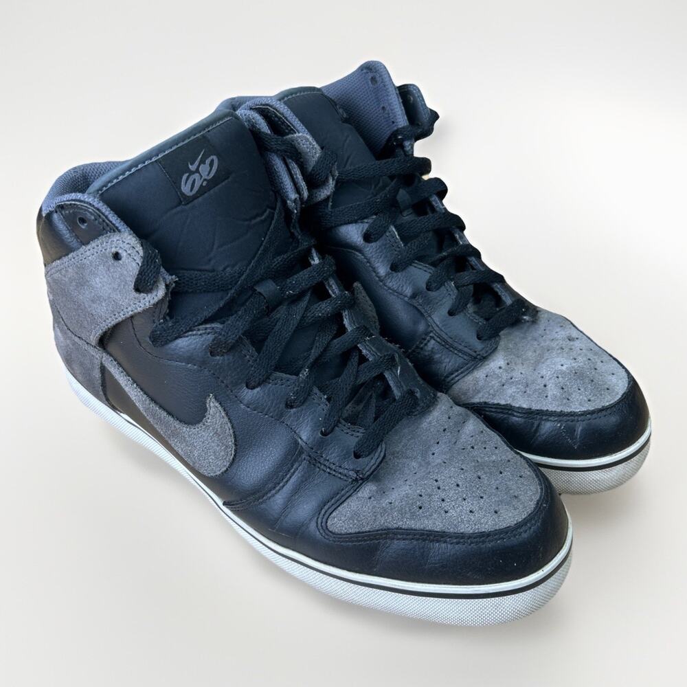 Nike SB Dunk High Men’s Size 12 Black Gray Suede Skate Shoes Sneakers 4056-001